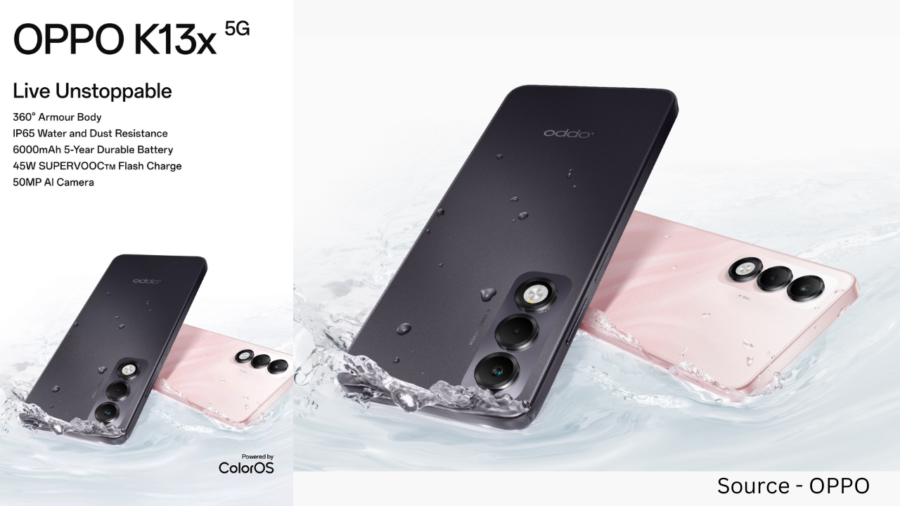 OPPO K13x 5G: Affordable 5G Phone with Dimensity 6300 and SUPERVOOC Charging