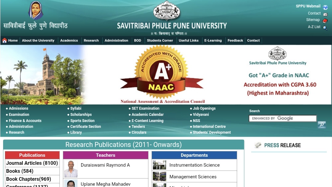 B.Ed, BCA, MCA & M.Pharm result released by SPPU Check Now